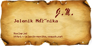 Jelenik Mónika névjegykártya